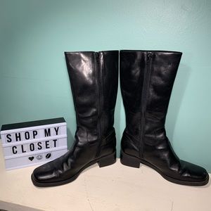 Naturalizer | Black Leather Calf Boots Size 7